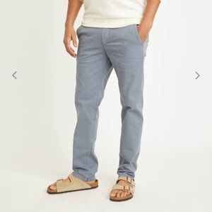 Marine Layer Men’s drawstring Saturday Pant, Slim Fit, China Blue, Size L